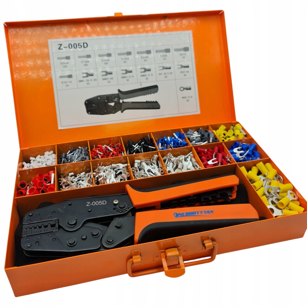 Lisovací kleště s výměnnými matricemi 0,5-10 mm² 3 Matrice Tulejky Koncovky