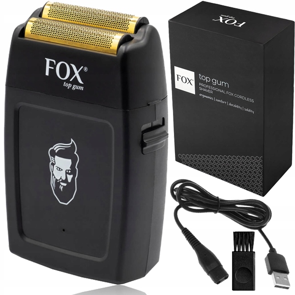 Profesjonalna Golarka Do Włosów Brody Fox Top Gum Akcesoria