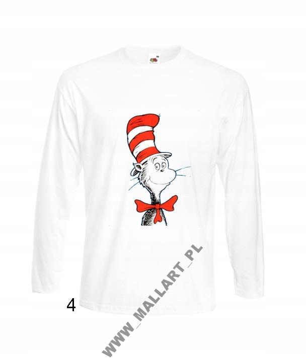 

Bluzka Męska Dr. Seuss Kot Kapelusz Wzory