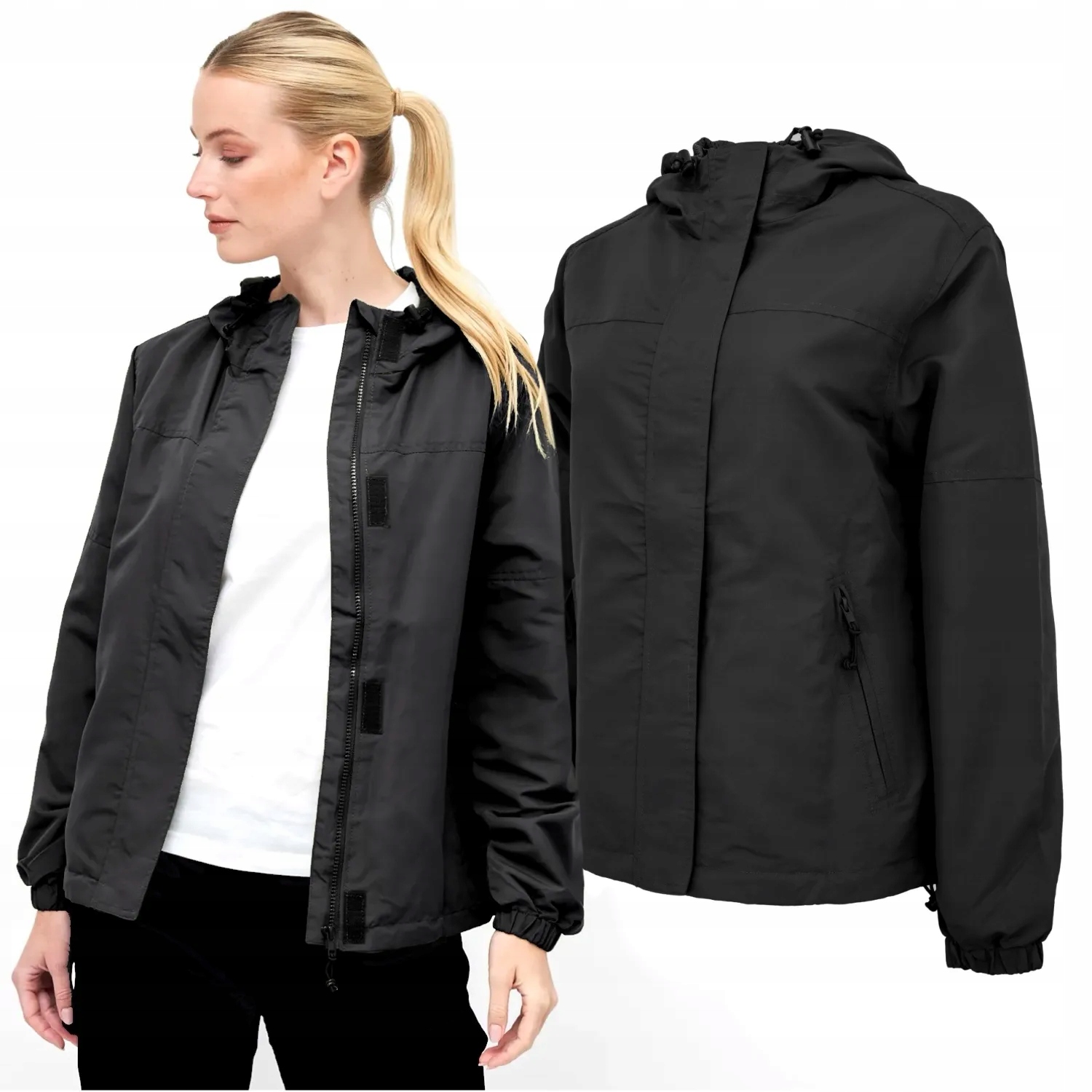 Dámská bunda Brandit Summer Windbreaker Frontzip Black Xs (32)