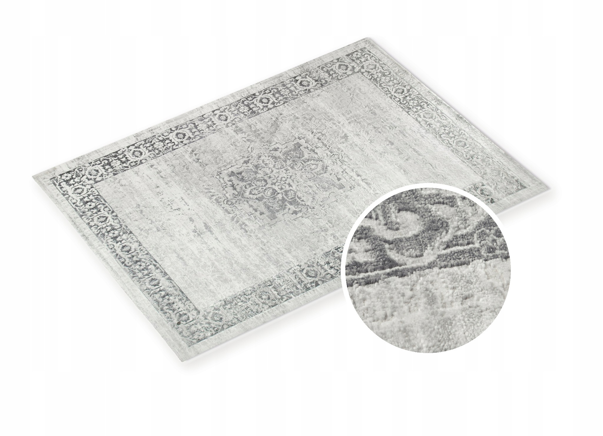Dywan vintage 200x290 cm jasnostalowy Elba 4 do salonu do sypialni miękki