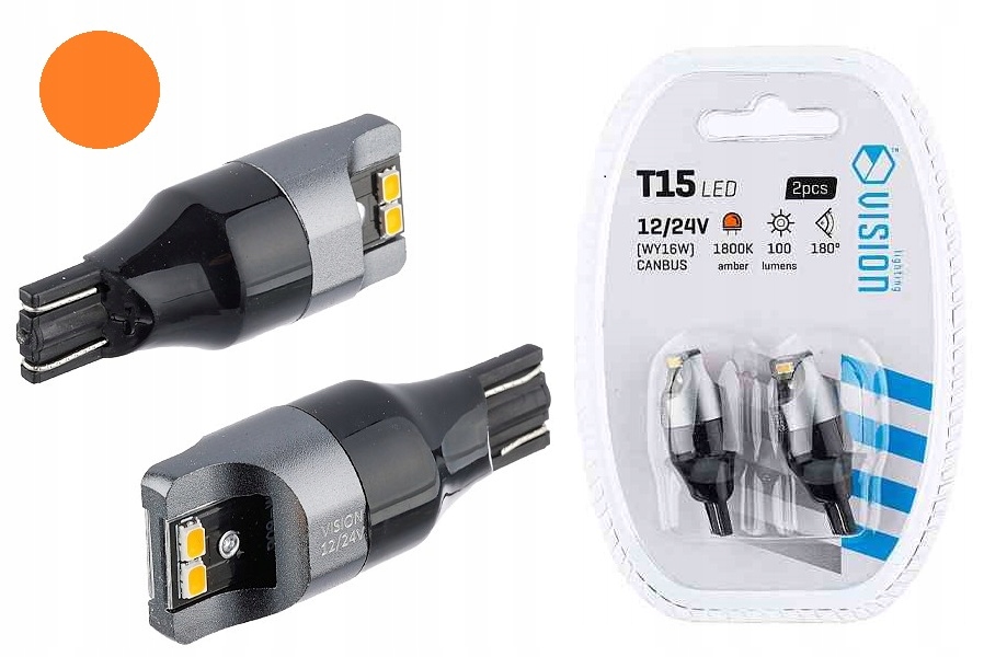 

Żarówka Led WY16W T15 W16W Canbus Amber PomarańcZ