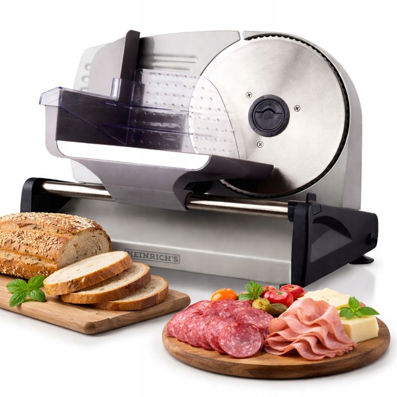 Krajalnica Metalowa do Chleba Wędlin Sera Inox Nierdzewna Płynna Regulacja