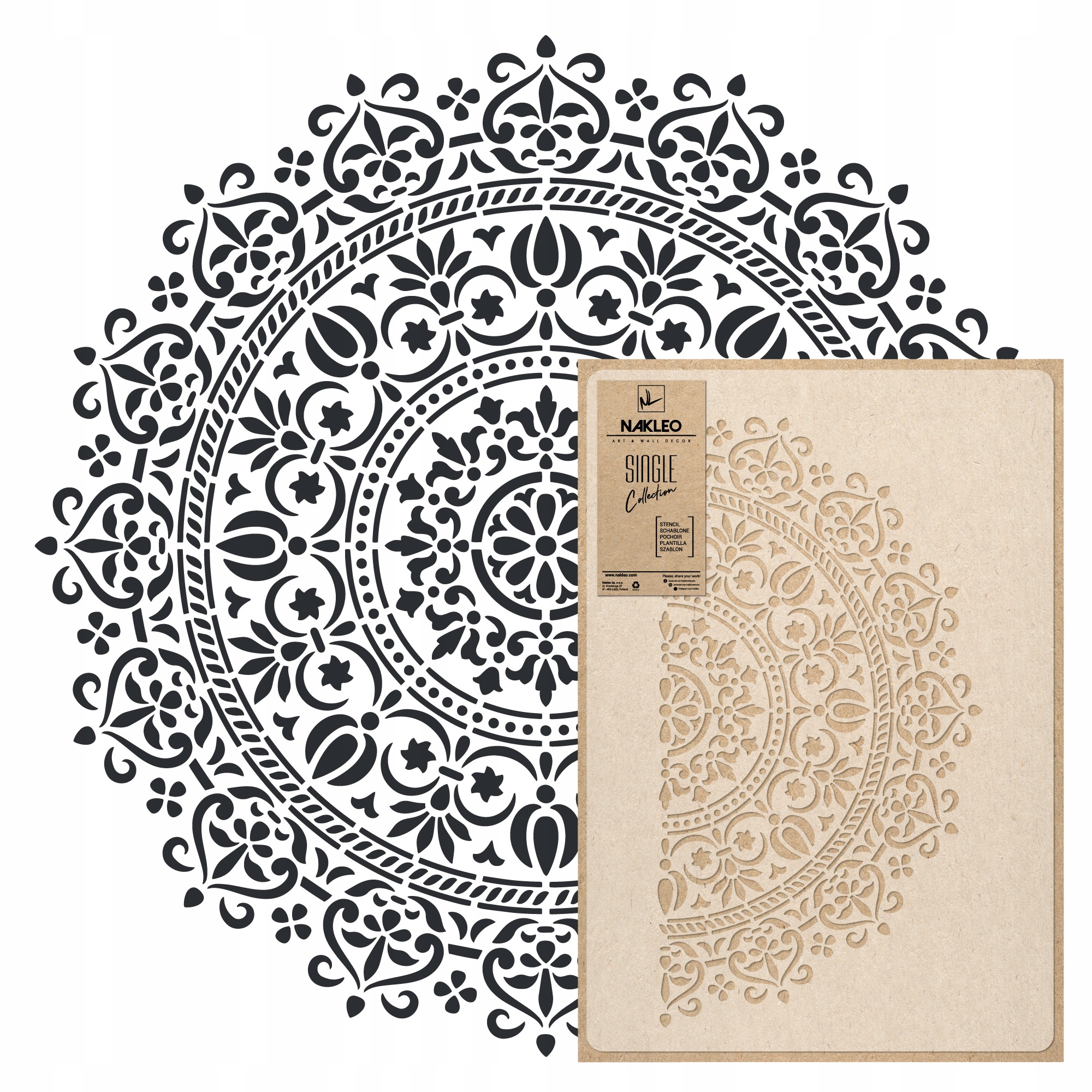 

Szablon Malarski wielokrotny 65x95cm Mandala 1