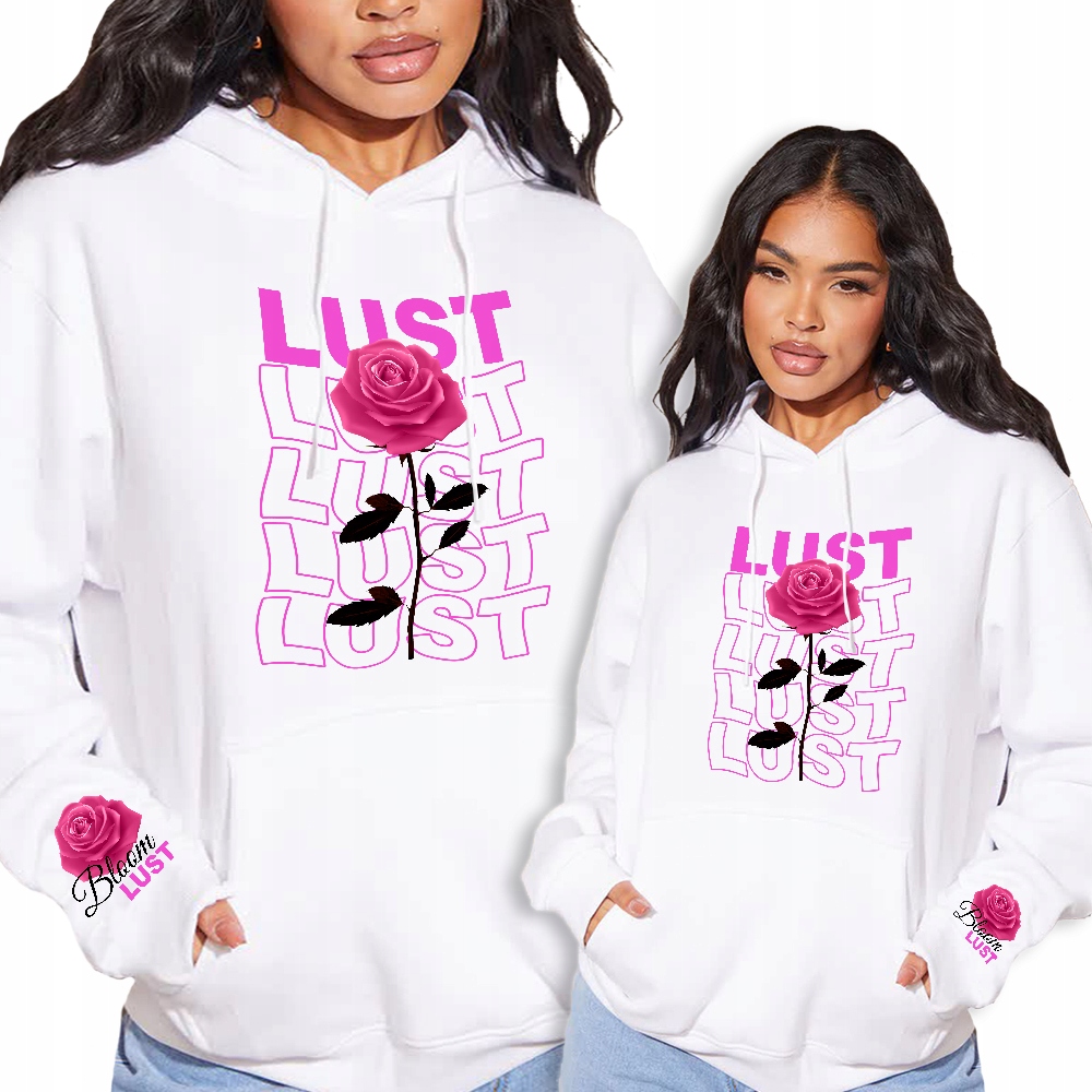 Mikina Klokanka Bílá Dámská Lust Rose Vzorky S