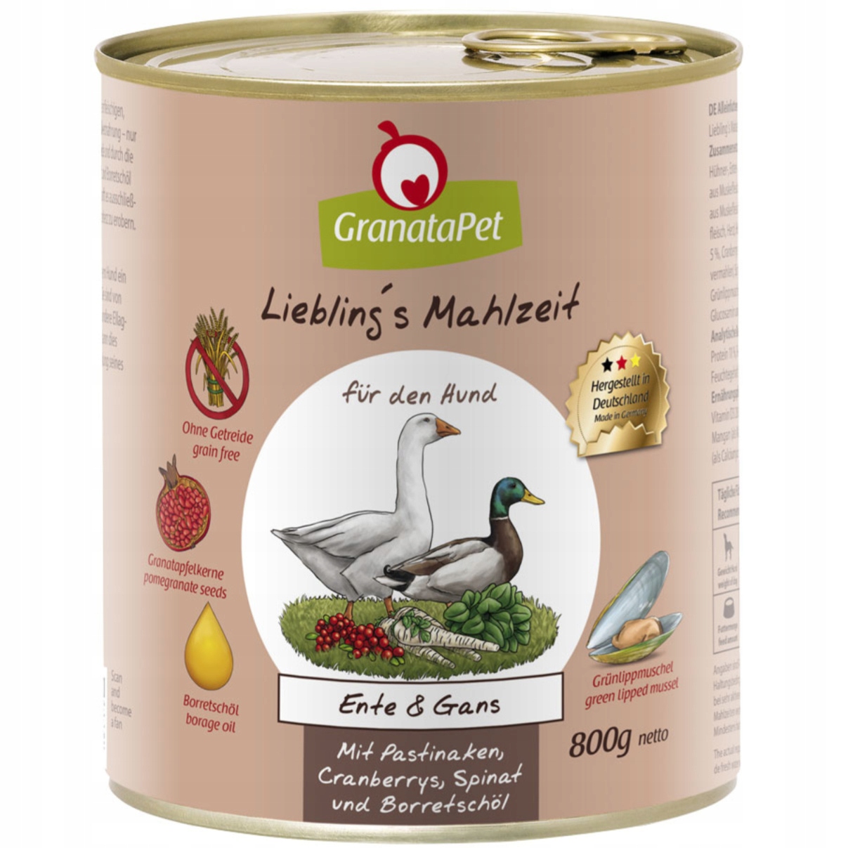 Levně GranataPet Liebling´s Mahlzeit kachna a husa 6 x 800 g