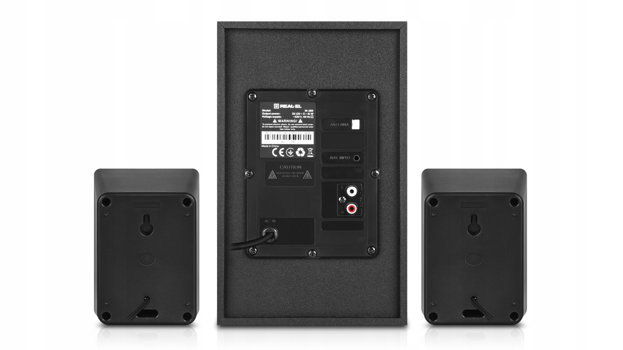 Zestaw głośników 2.1 Bluetooth/USB/Micro SD M-380 Marka REAL-EL