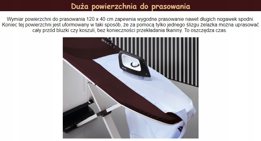 System prasowania MIELE B4847 FashionMaster Wytwarzanie pary 100 g/min
