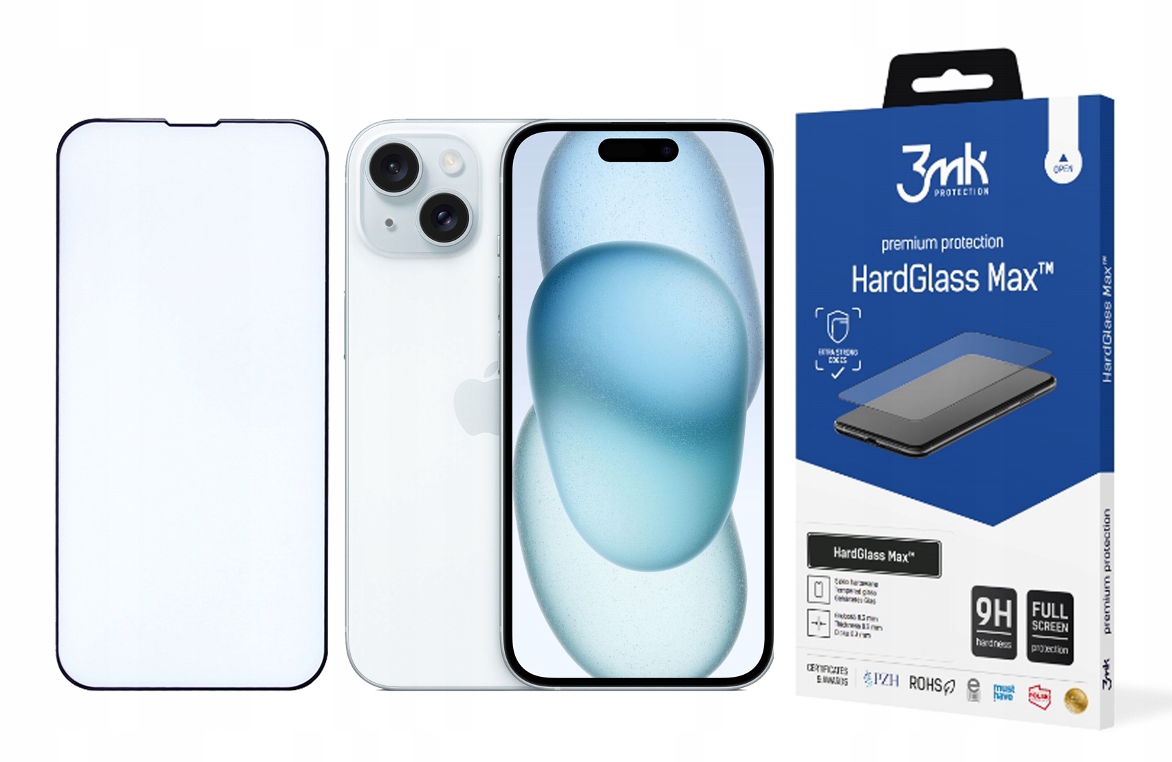 3mk Hardglass Max Sklo pro iPhone 15 6,1"