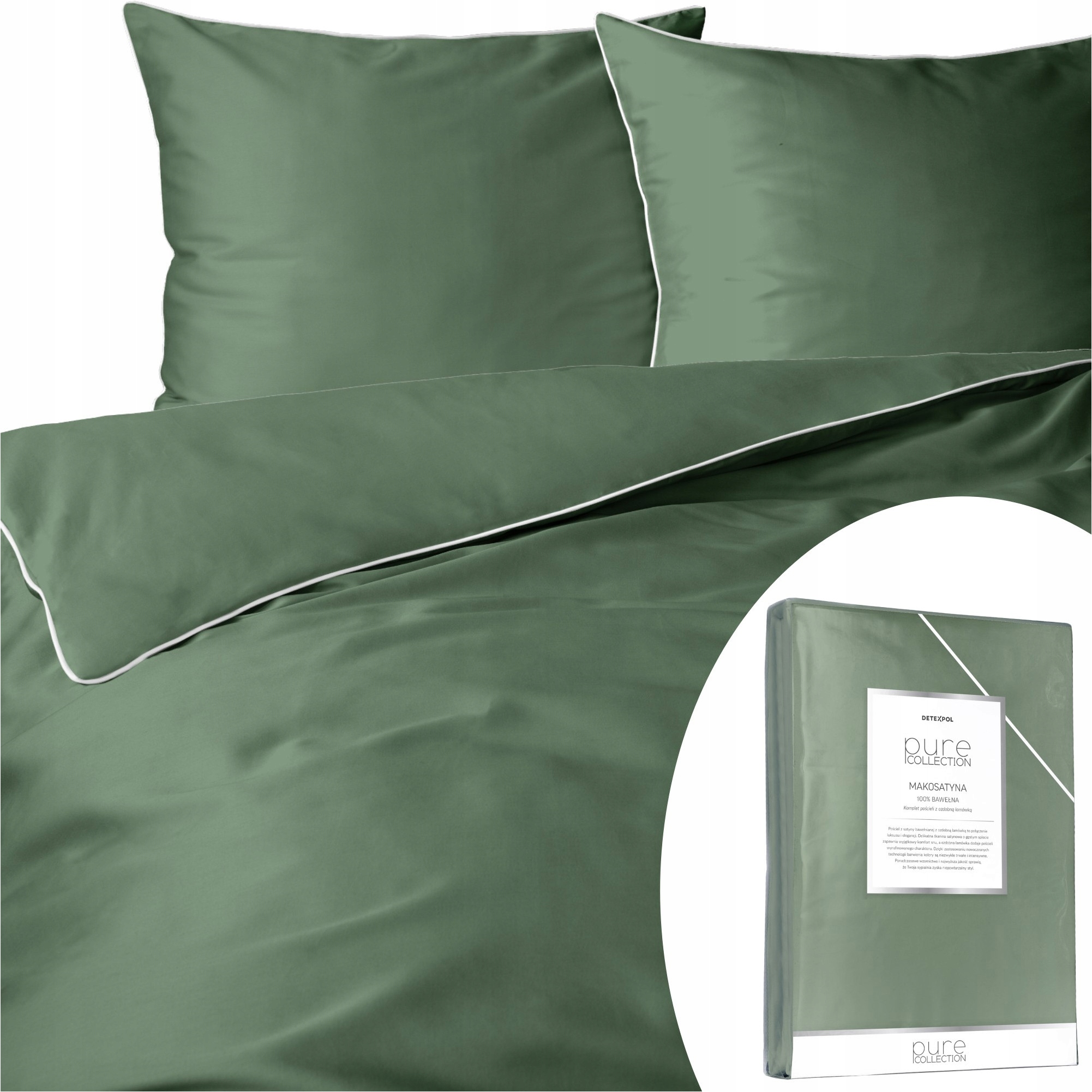 Pościel Makosatyna 220x200 Bawełniana Lamówka Wybór