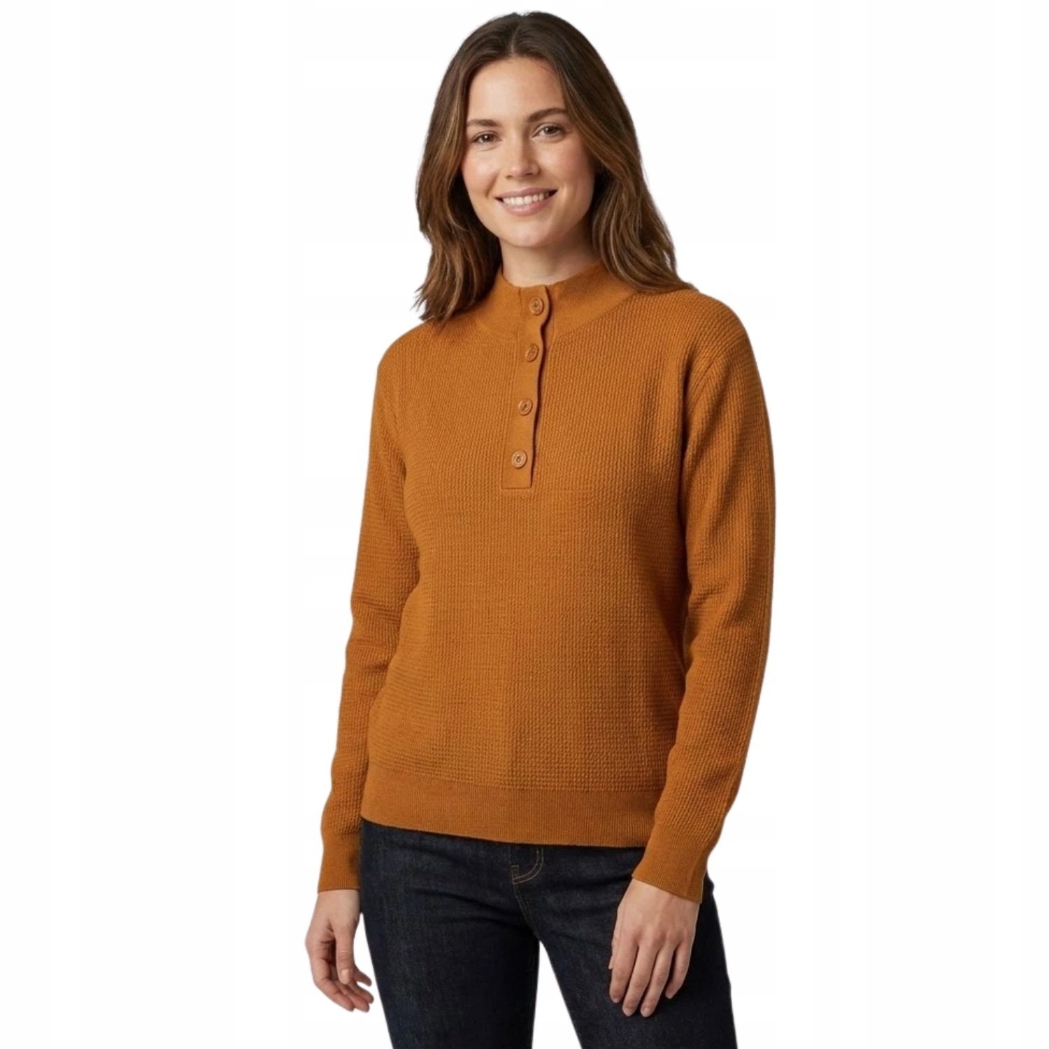 Dámský rozepínací svetr Rodier bavlna, merino vlna, hořčicová, prémiová velikost S