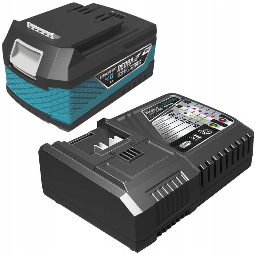 SZYBKA ŁADOWARKA DEDRA AKUMULATOR LI-ion 18V + 4Ah