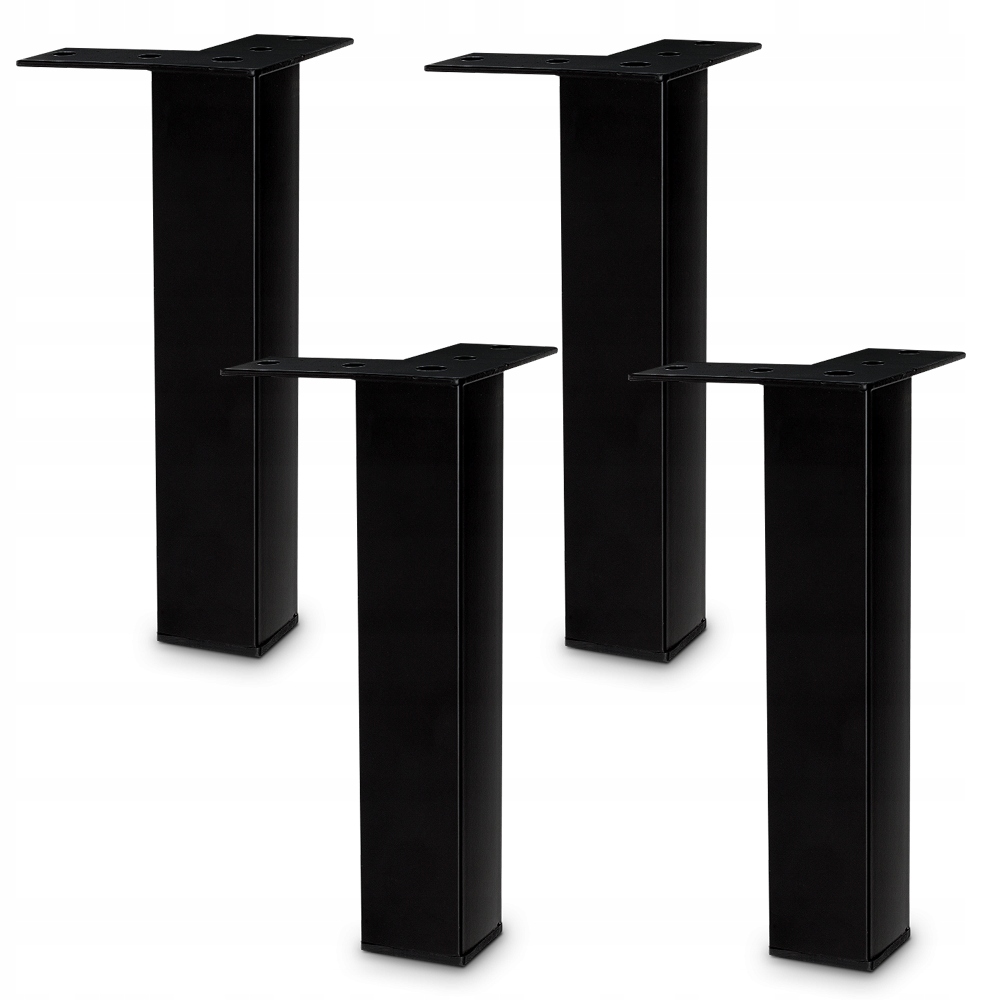 

4x Noga Nóżka Meblowa Czarna Nóżka Do Mebli H20CM