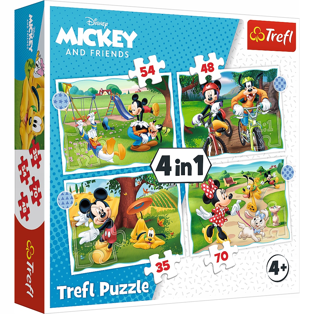 

Puzzle 4W1 207 Myszka Miki Mickey Mouse 4+ Trefl