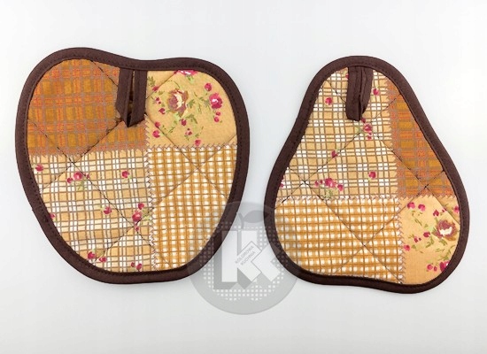 

chwytaki, łapki kuchenne patchwork brązowy