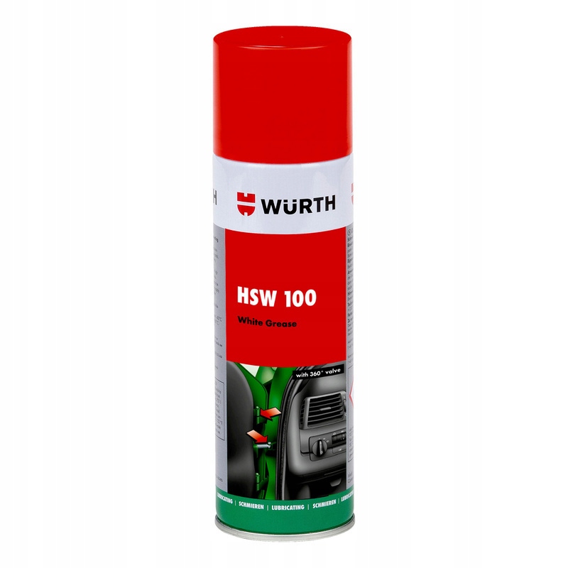 Wurth Biały smar półstały adhezyjny Hsw 100 Spray 500 ml