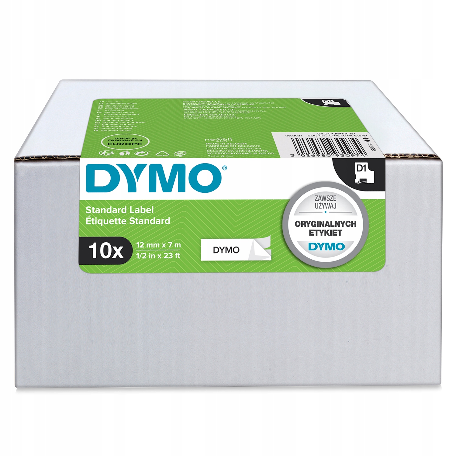 

Dymo Taśmy D1 12mm x 7m cz/b Value Pack 10szt.