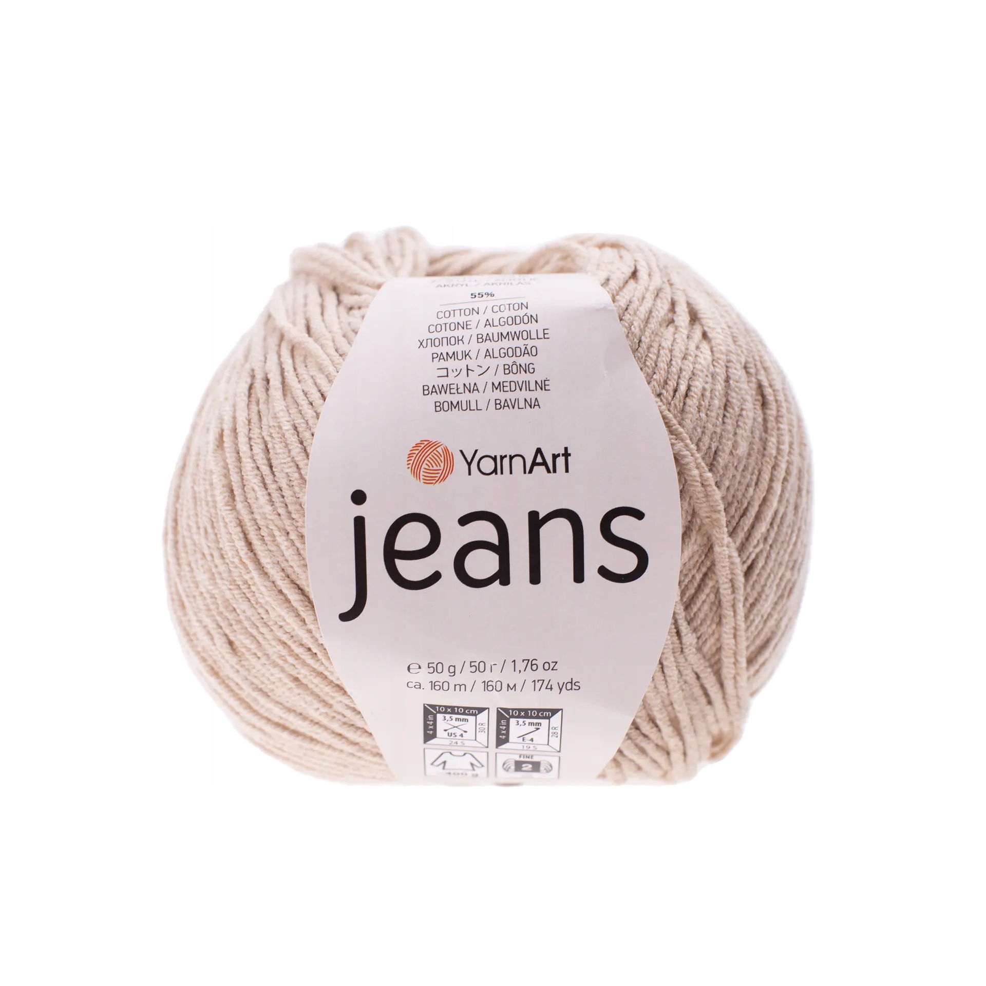 Włóczka YarnArt Jeans 87 Cappuccino