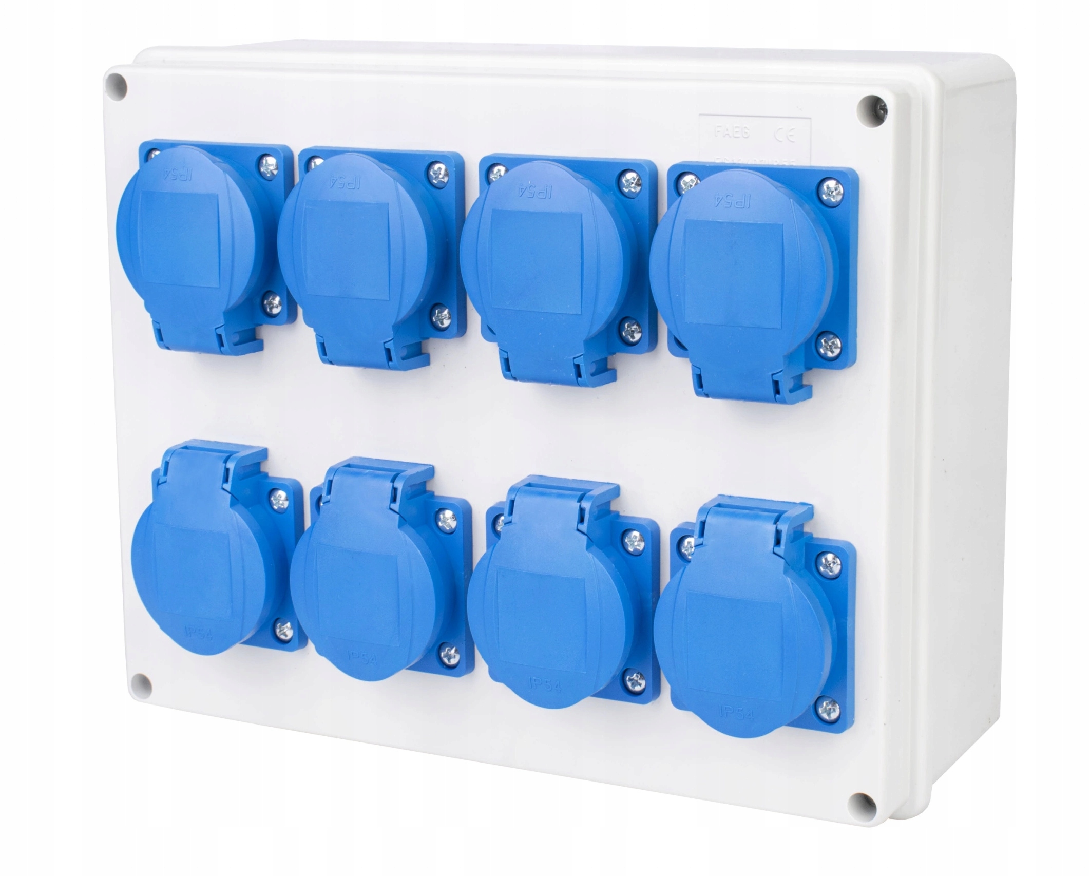 Stavební nástěnný rozvaděč s klapkami 8x250V IP44 Viplast
