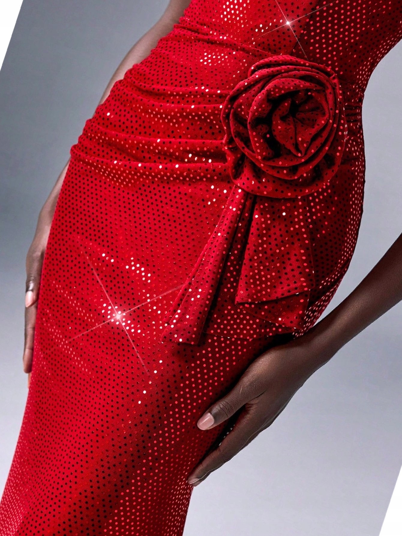 Šaty Efektní Plesová Siréna Burgundská Síťovaná Flitrová S 36