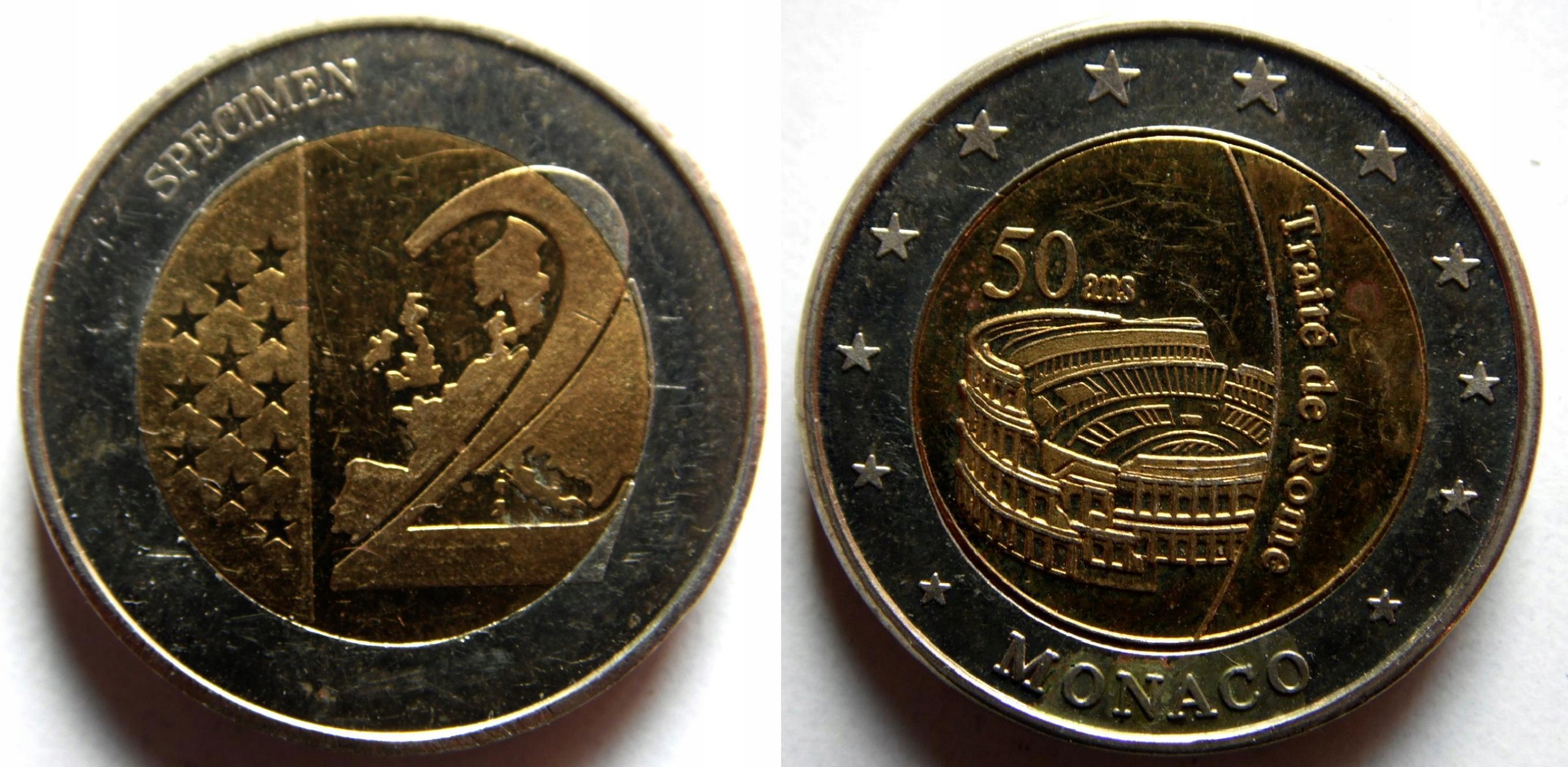Monako 2 euro, próba, 50 rocznica Traktatu Rzymskiego