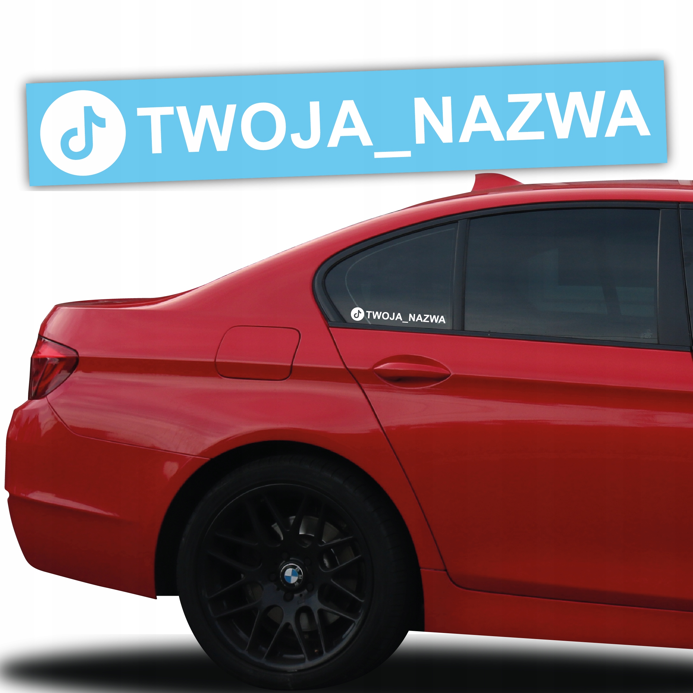 Naklejka Tiktok Na Samochód Szybę Motocykl Twoja Nazwa 15 cm