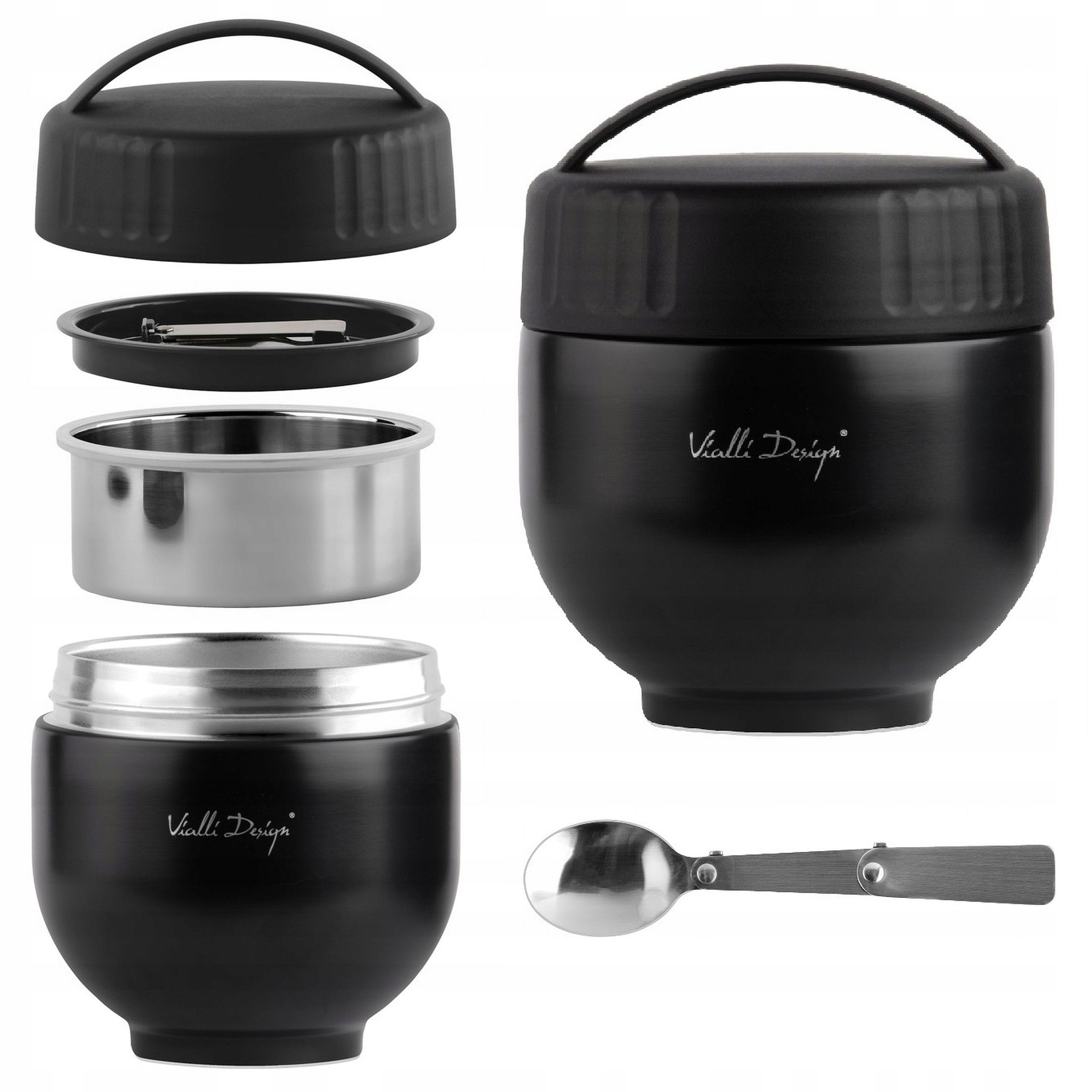 Vialli Fuori Termos Obiadowy Jedzenie Zupę Mięso Ryż Ziemniaki Z Łyżką 680