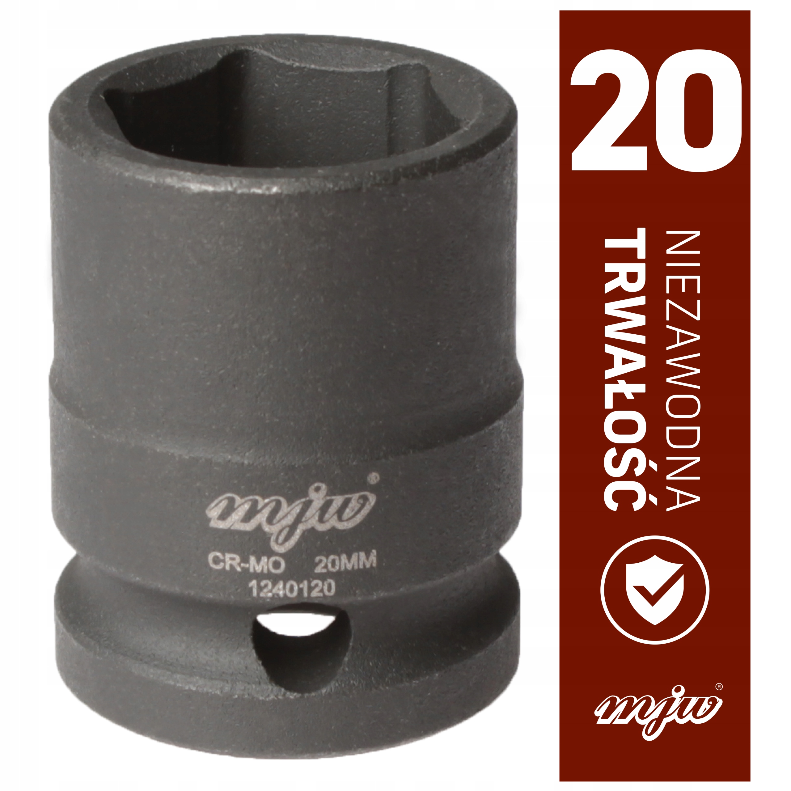 

Nasadka udarowa krótka 1/2" 6-kąt 20 mm Mjw