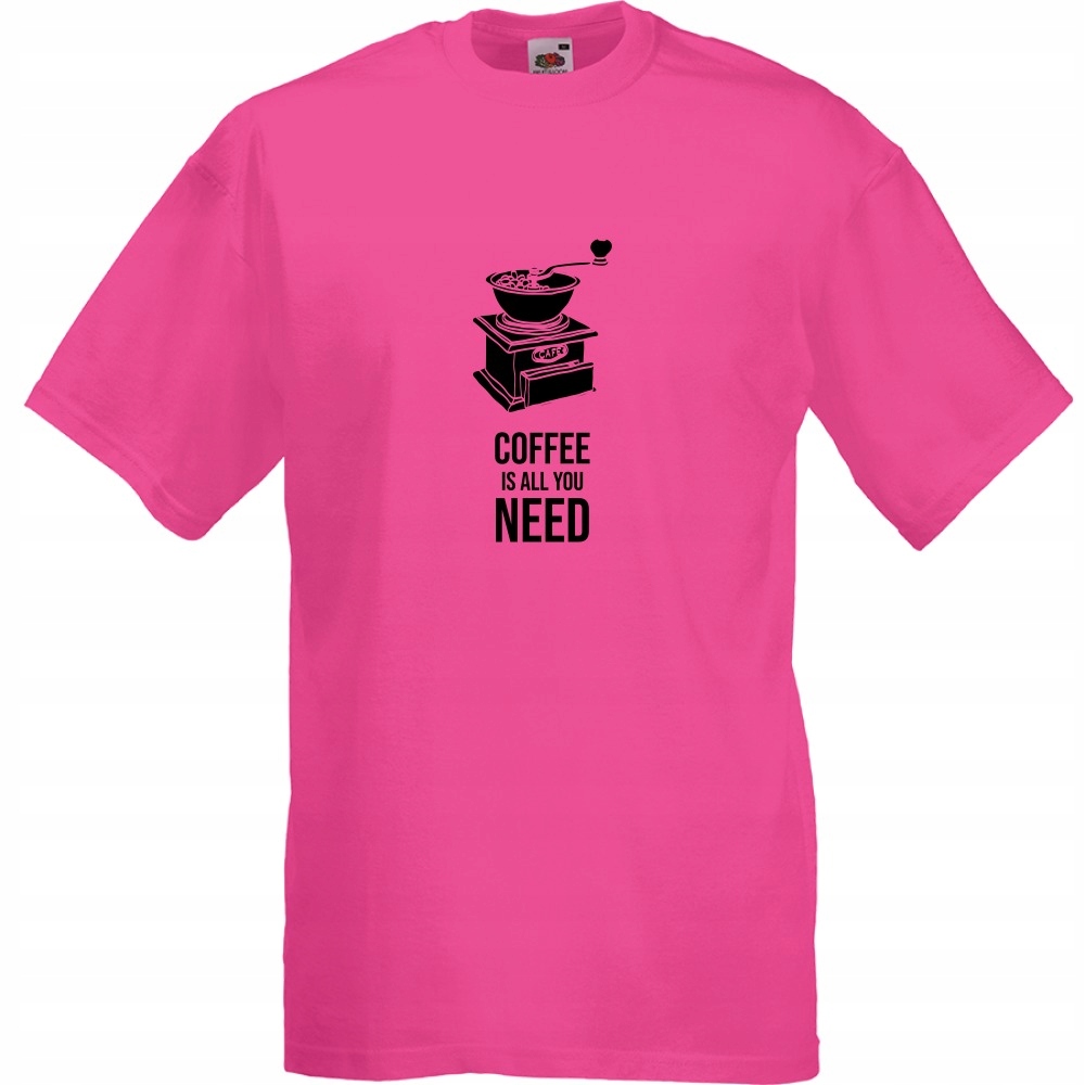 

Koszulka kawa coffe is all u need S fuksja