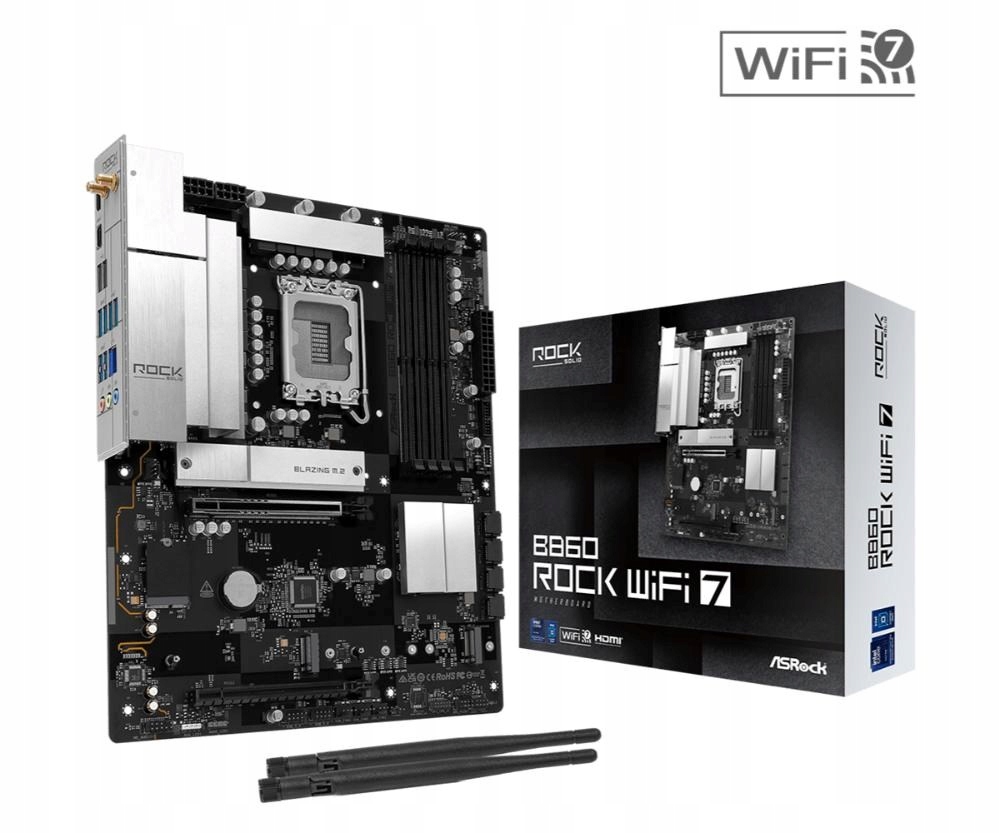 ASRock Mb Sc LGA1851 B860 Rock WiFi 7, Intel B860, 4xDDR5, 1xHDMI, …
