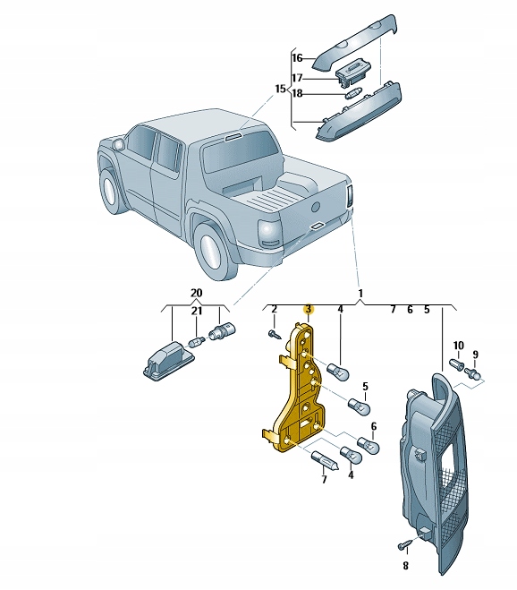 2H1945257 - Патрон лампы VW Amarok левый