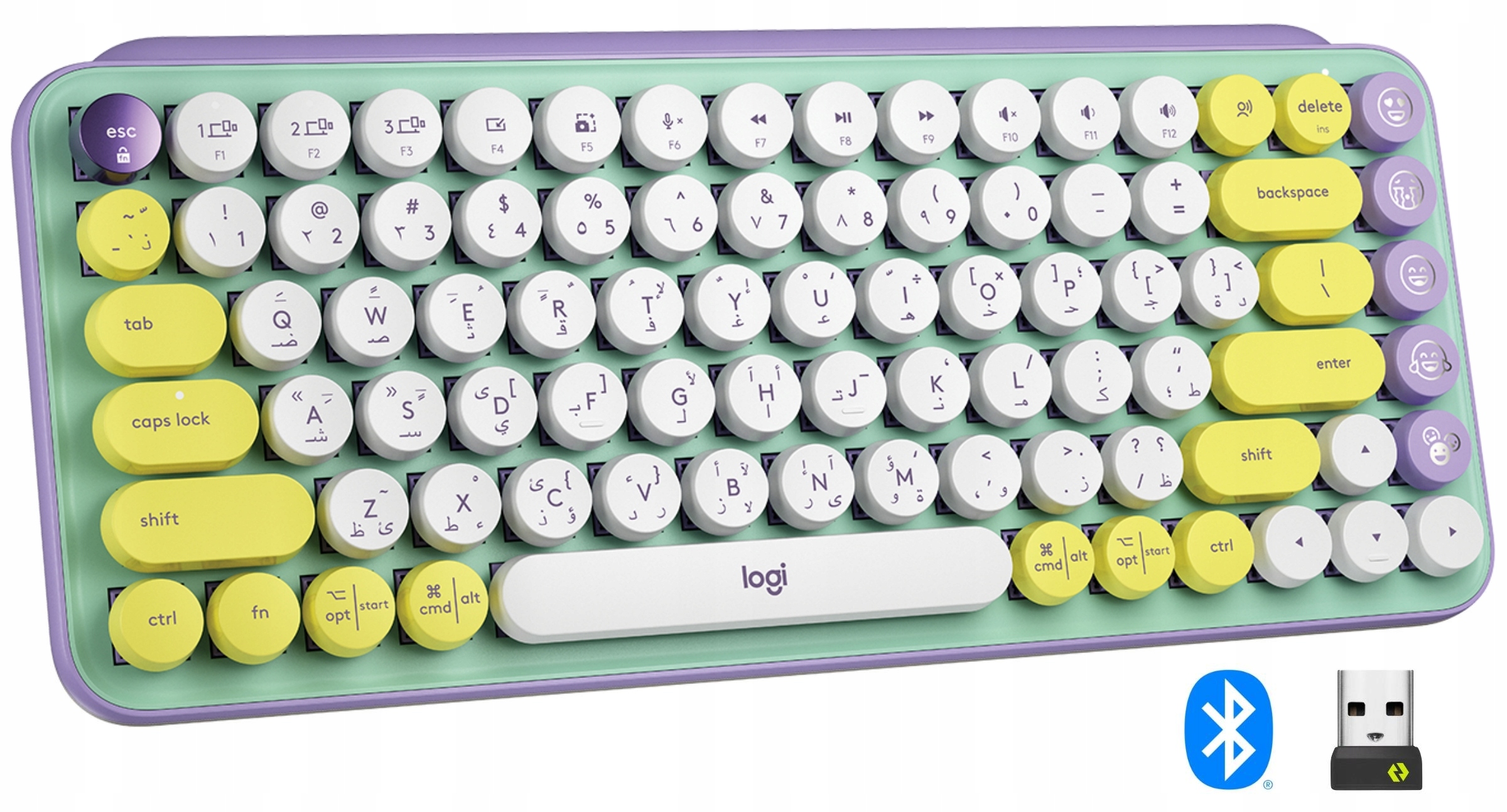 Mechaniczna klawiatura bezprzewodowa Logitech Pop Keys US'Intl Arabic