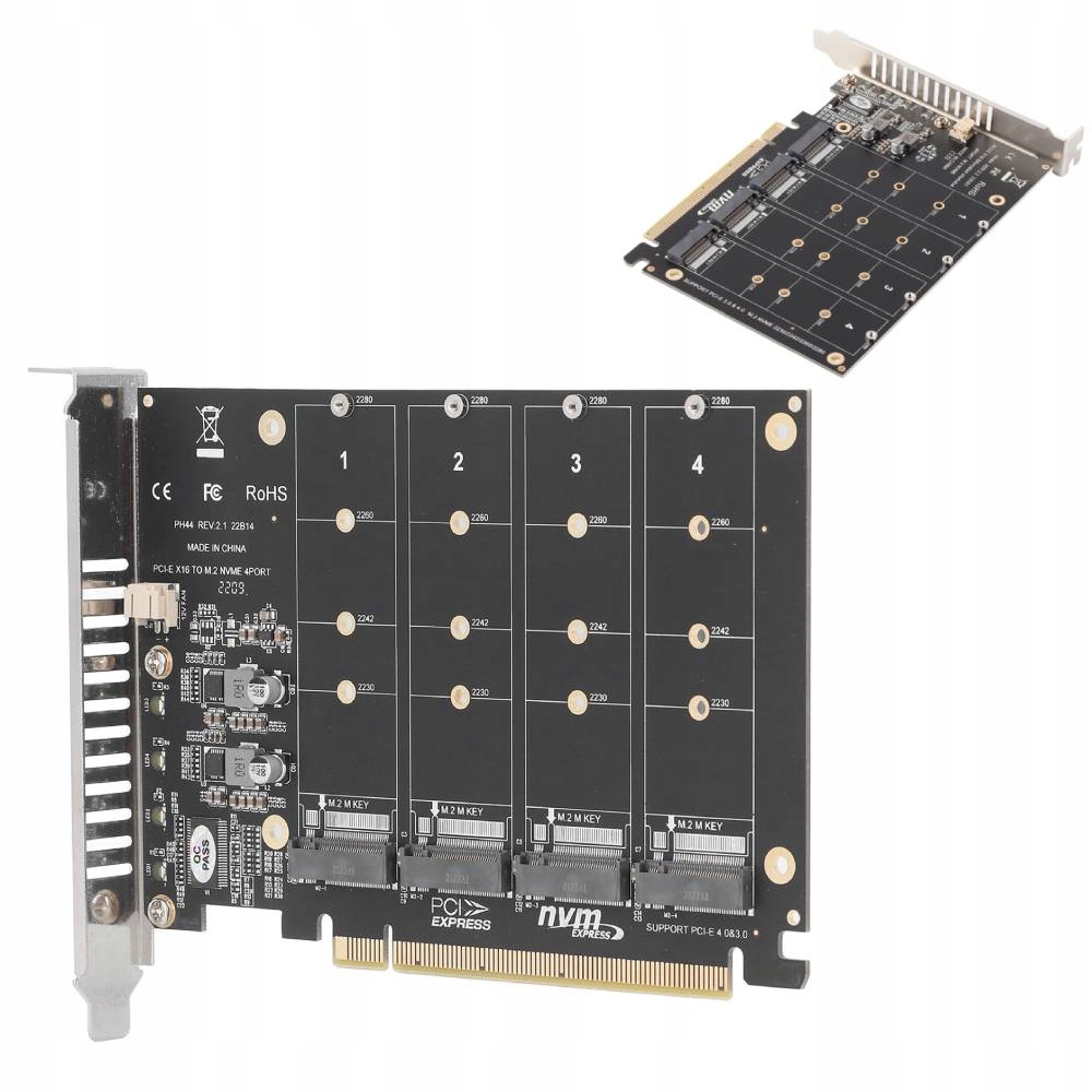 Rozšiřující Karta, Adaptér PH44 Na M.2 Nvme SSD/M.2 Pci-e