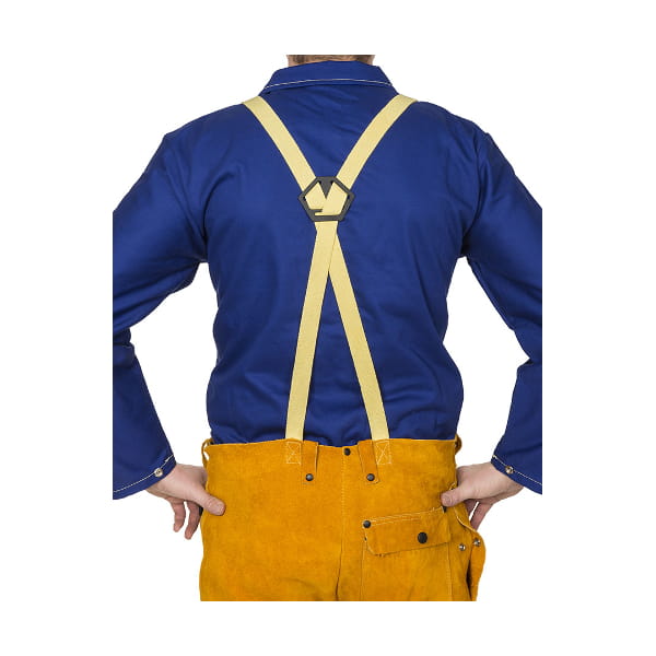 Ogrodniczki spawalnicze- skóra bydlęca Weldas Golden Brown rozm XL