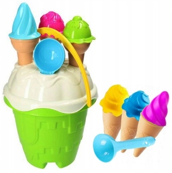 ZABAWKI PIASKU PIASKOWNICY WIADERKO FOREMKI LODY