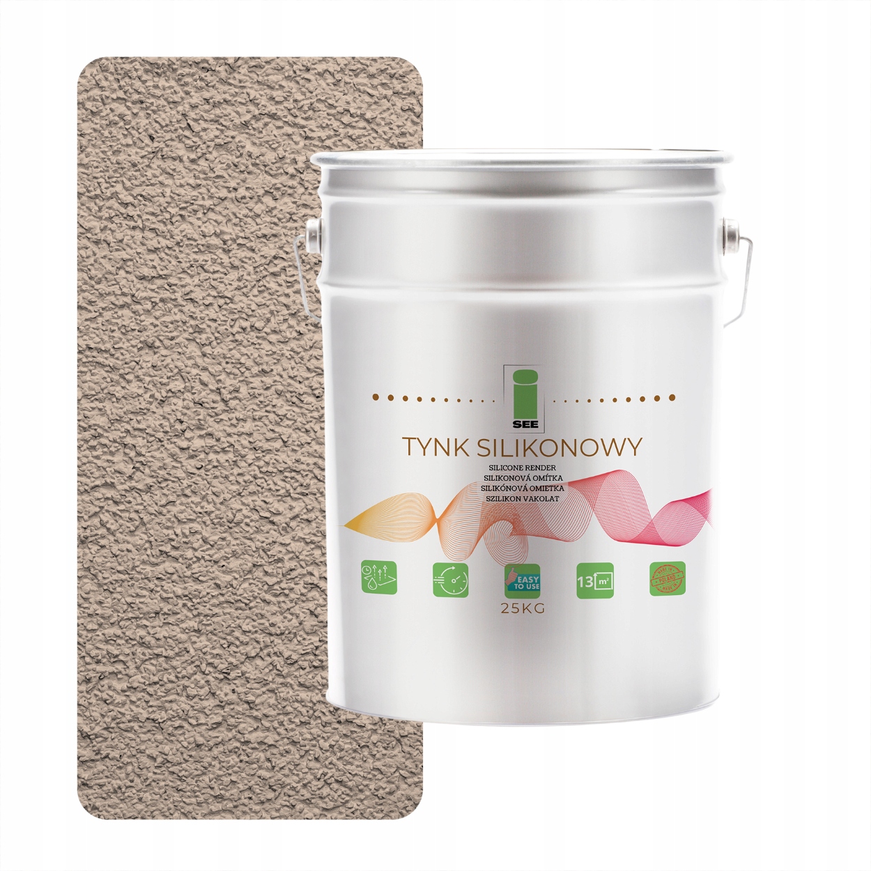 Silikónová Fasádna Omietka Vystužená Perleťovou Béžovou Farbou 1.5 MM, Trvanlivá, 25 Kg