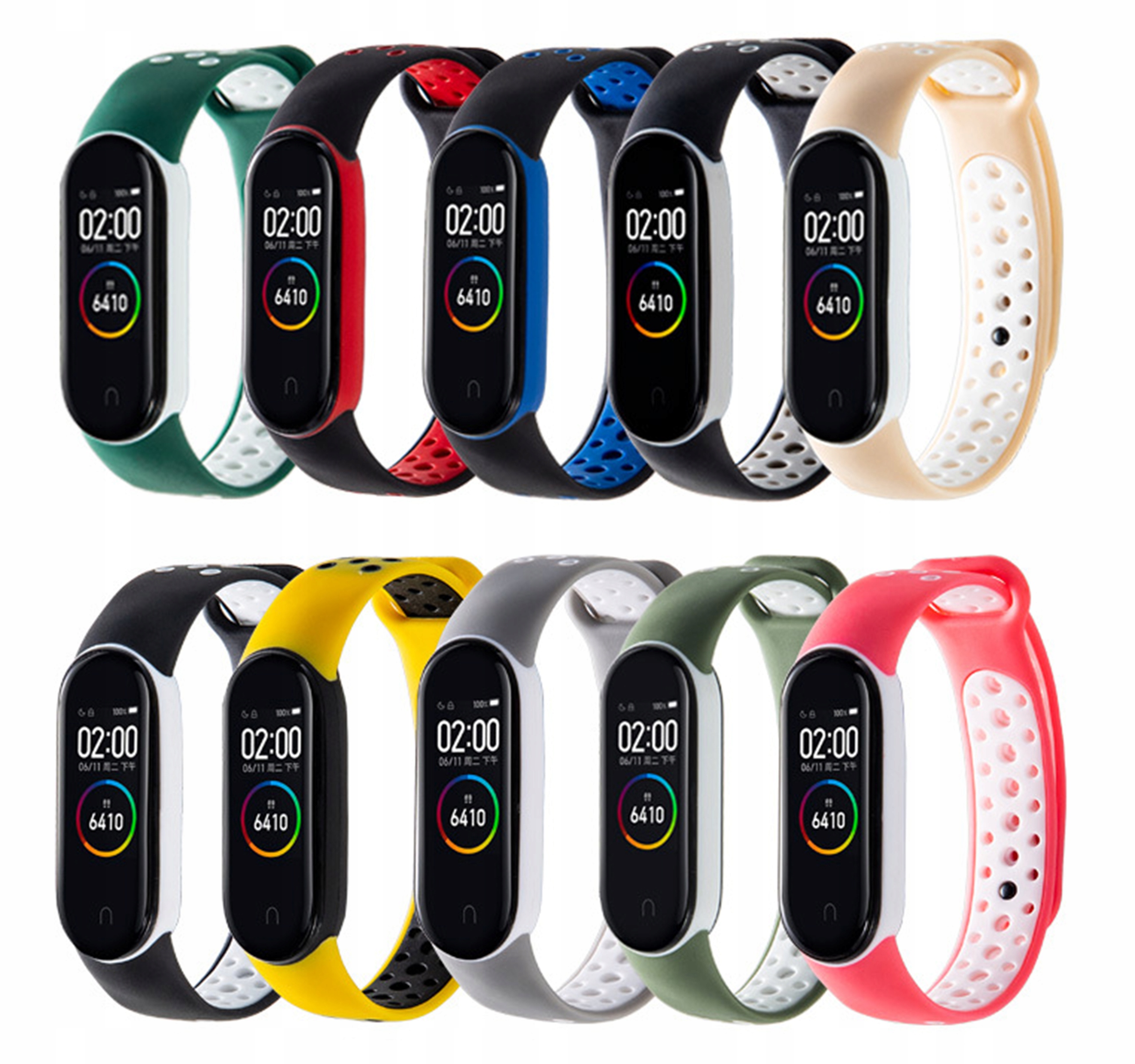 OPASKA BRANSOLETKA PASEK DO XIAOMI MI BAND 5 6 Kolor czarny