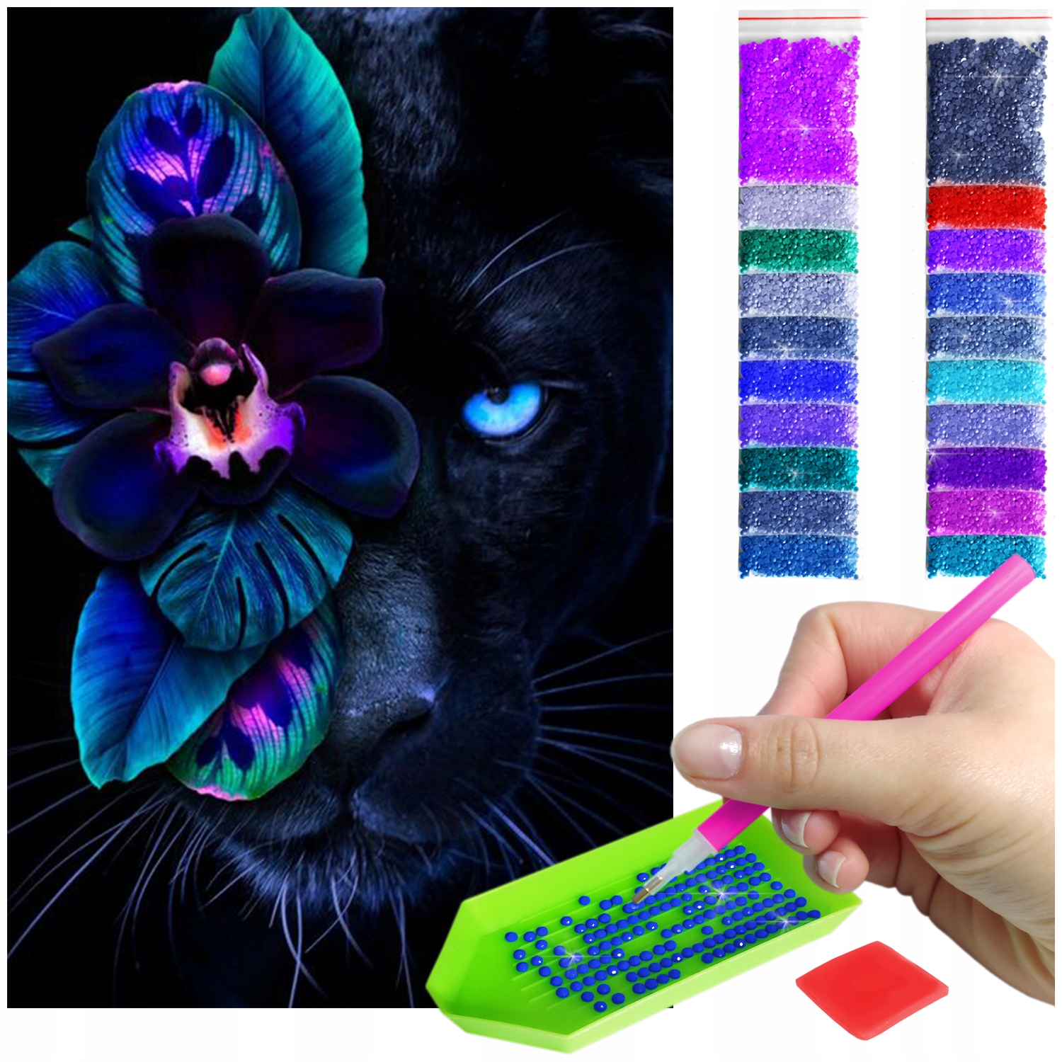 Haft Diamentový Velký 60x40cm Diamond Painting Mozaika Diamentové Příslušenství