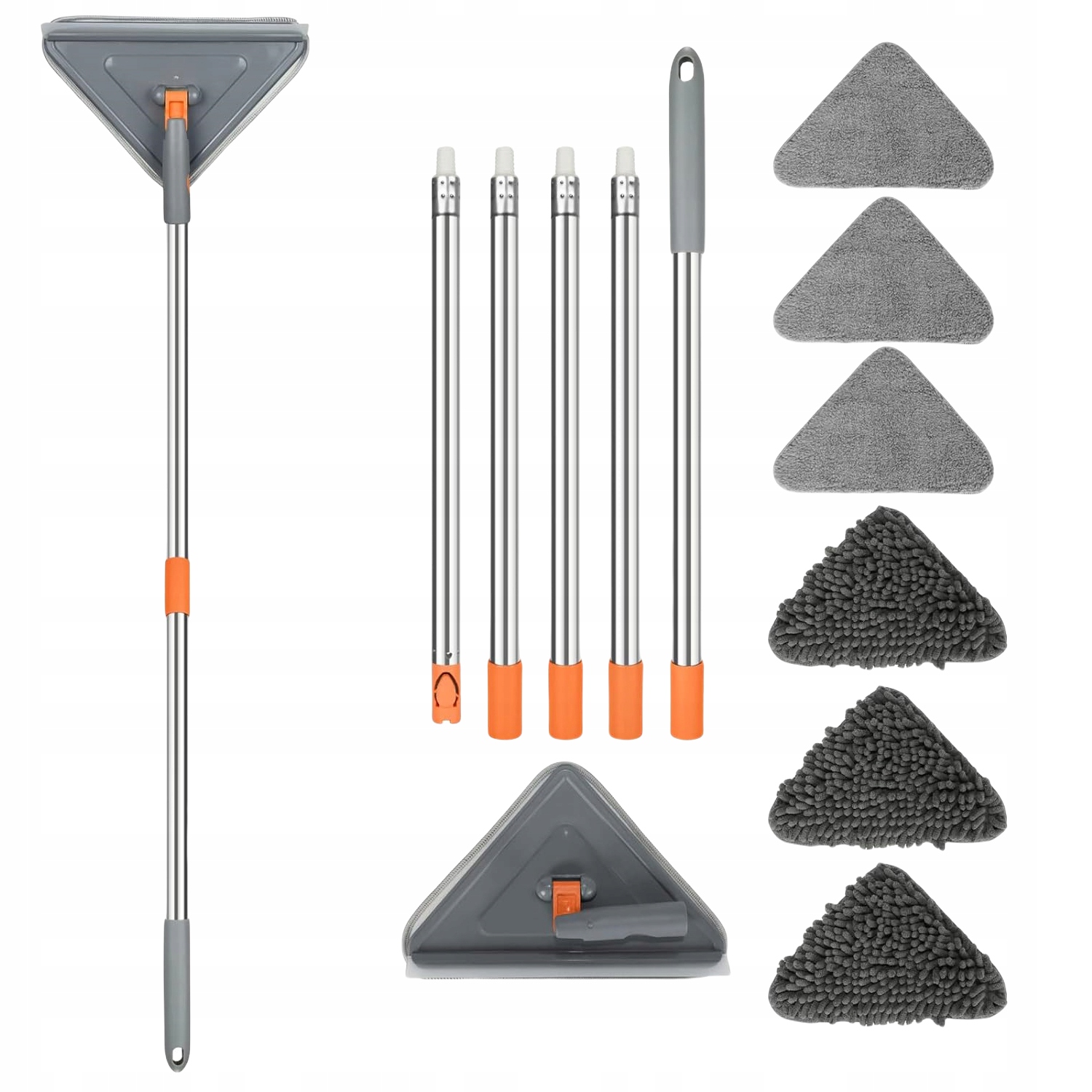 Levně Trojúhelníkový 360° Rotační Teleskopický Čisticí Mop Pro Domácnost