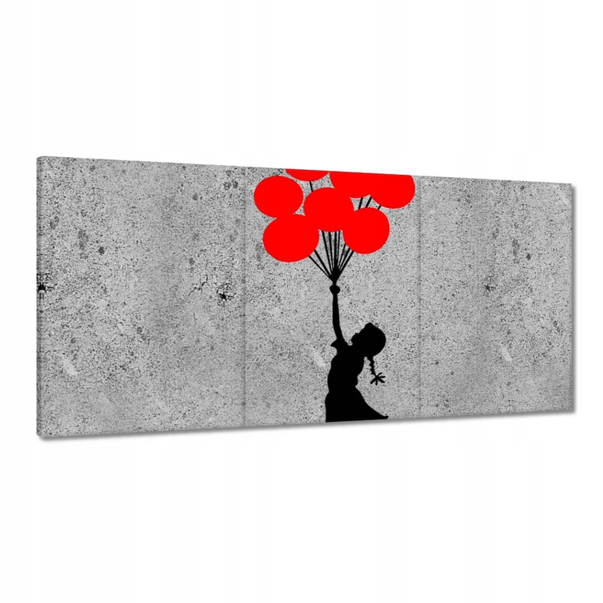 Obrazy 180x90 Banksy Dievča Balóny