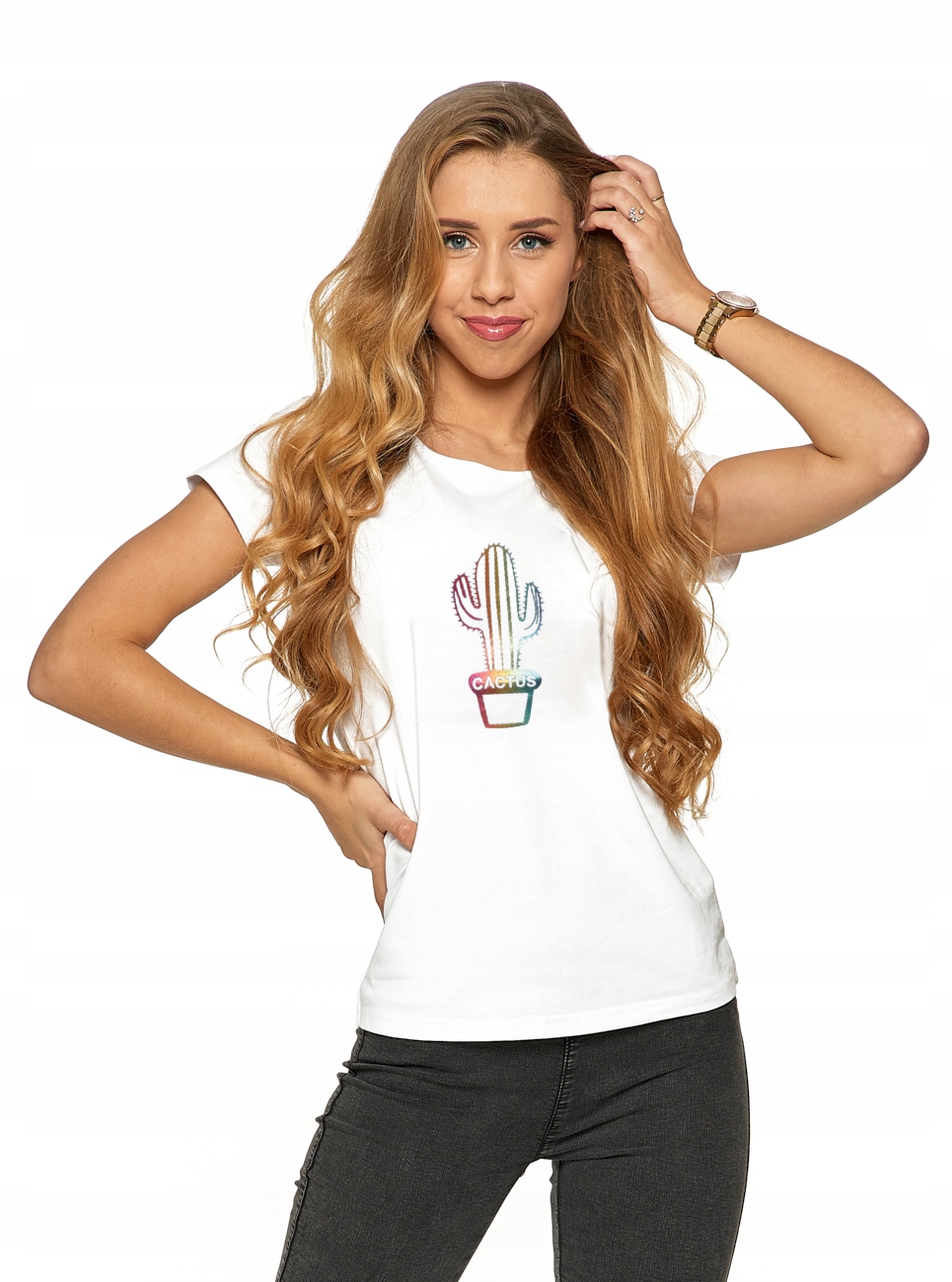 

Koszulka T-shirt damski Kaktus biała L