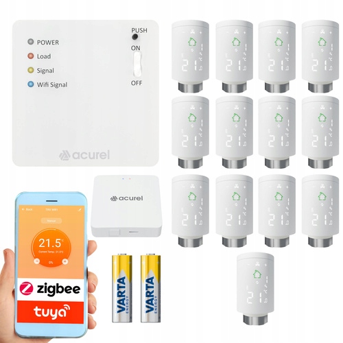 13x Głowica Elektroniczna Tuya Zigbee do Sterowania Kotłem Olejowym Co