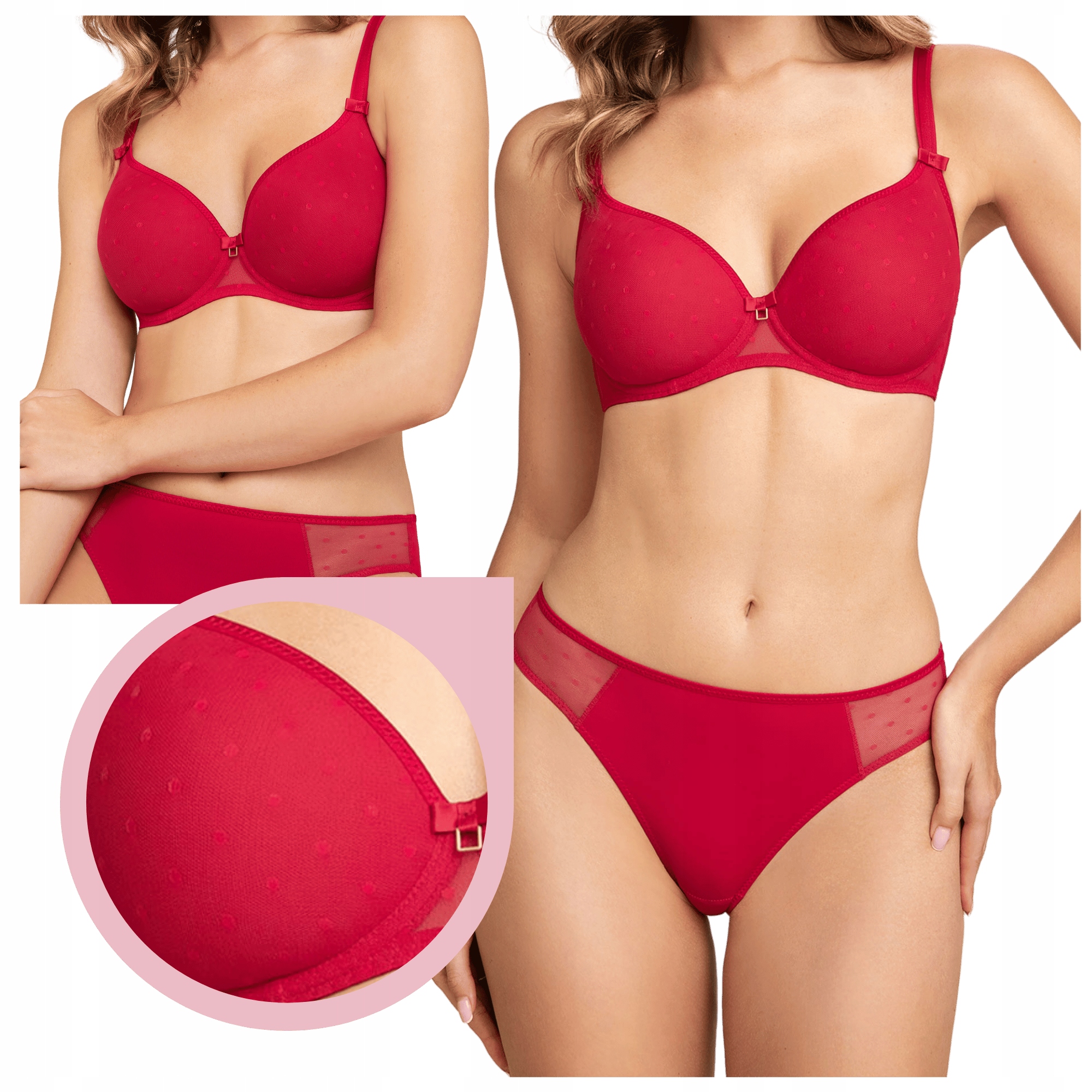 Corin Twiggy Spacer 17723 vyztužená podprsenka Virginia rubínový tyl 90B