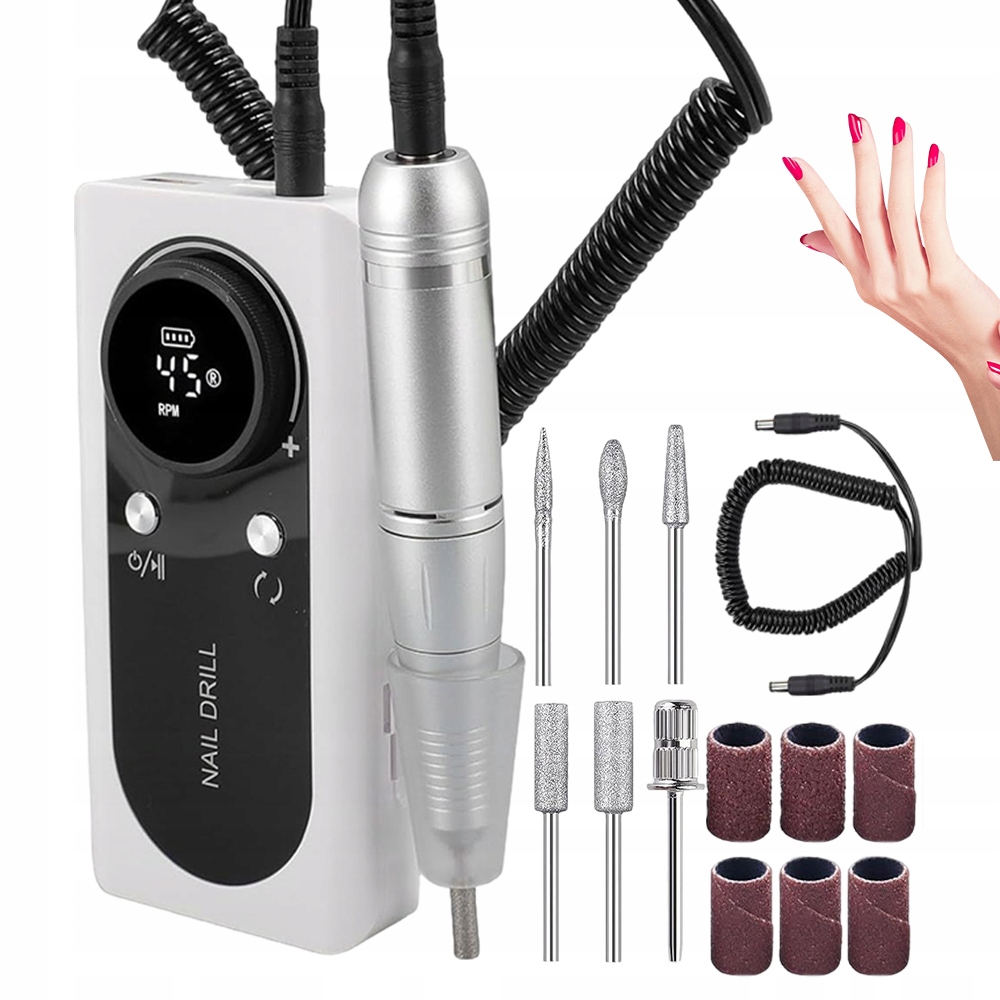 Bruska Manikúra Pedikúra Profesionální Bezdrátová Sada