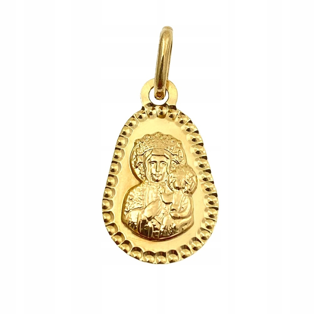 Zlatý Medailonek Přívěsek Panna Maria Čenstochovská