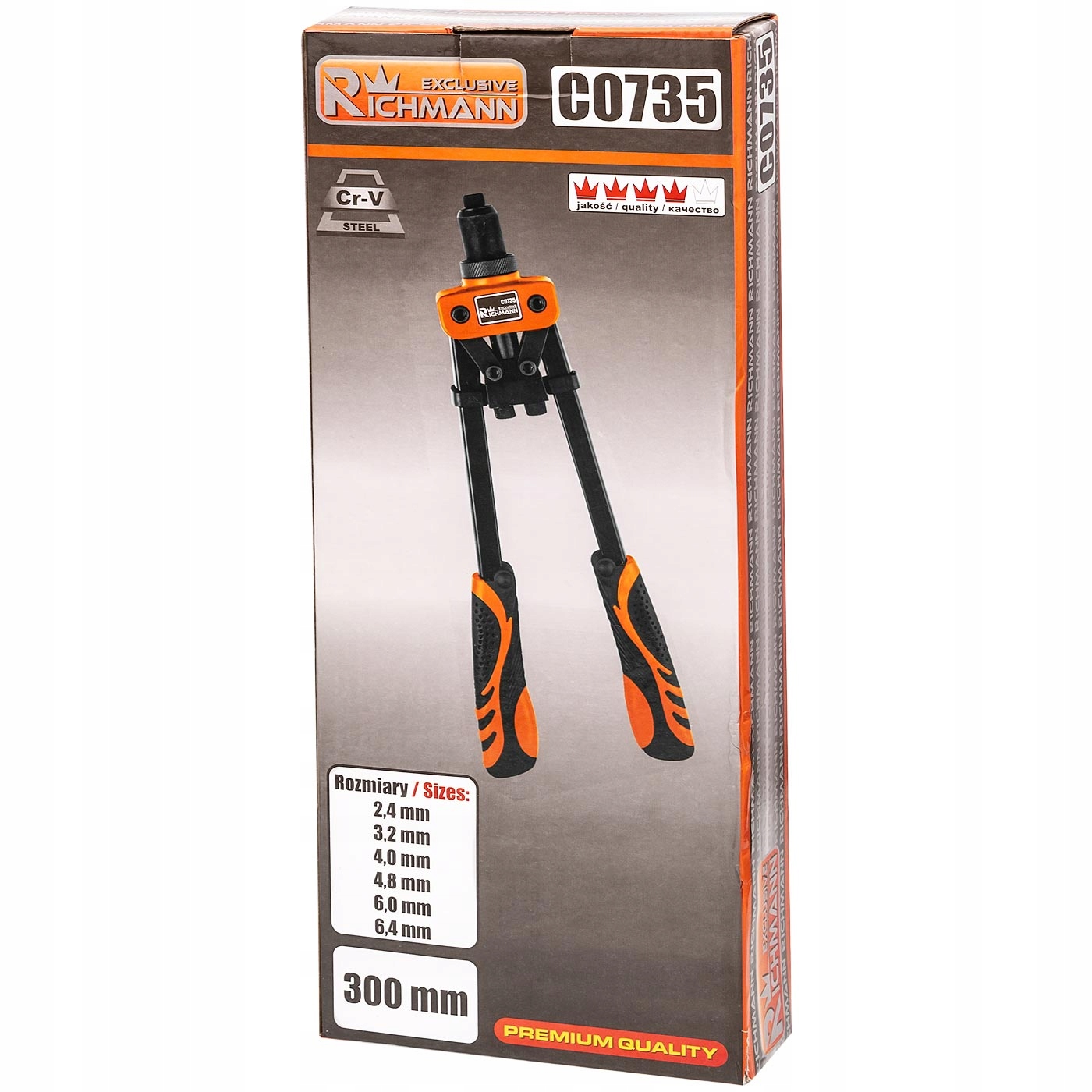 ZESTAW NITOWNICA RĘCZNA NOŻYCOWA 300MM + NITY Marka RICHMANN