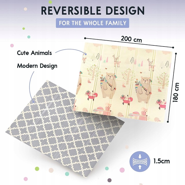 MATA PIANKOWA XXL DO RACZKOWANIA 180x200 DWUSTRONN Marka inna