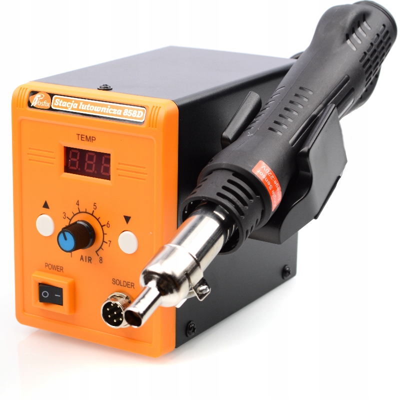 STACJA LUTOWNICZA HOT-AIR SPAWARKA PLASTIKU 858D Marka Rosfix