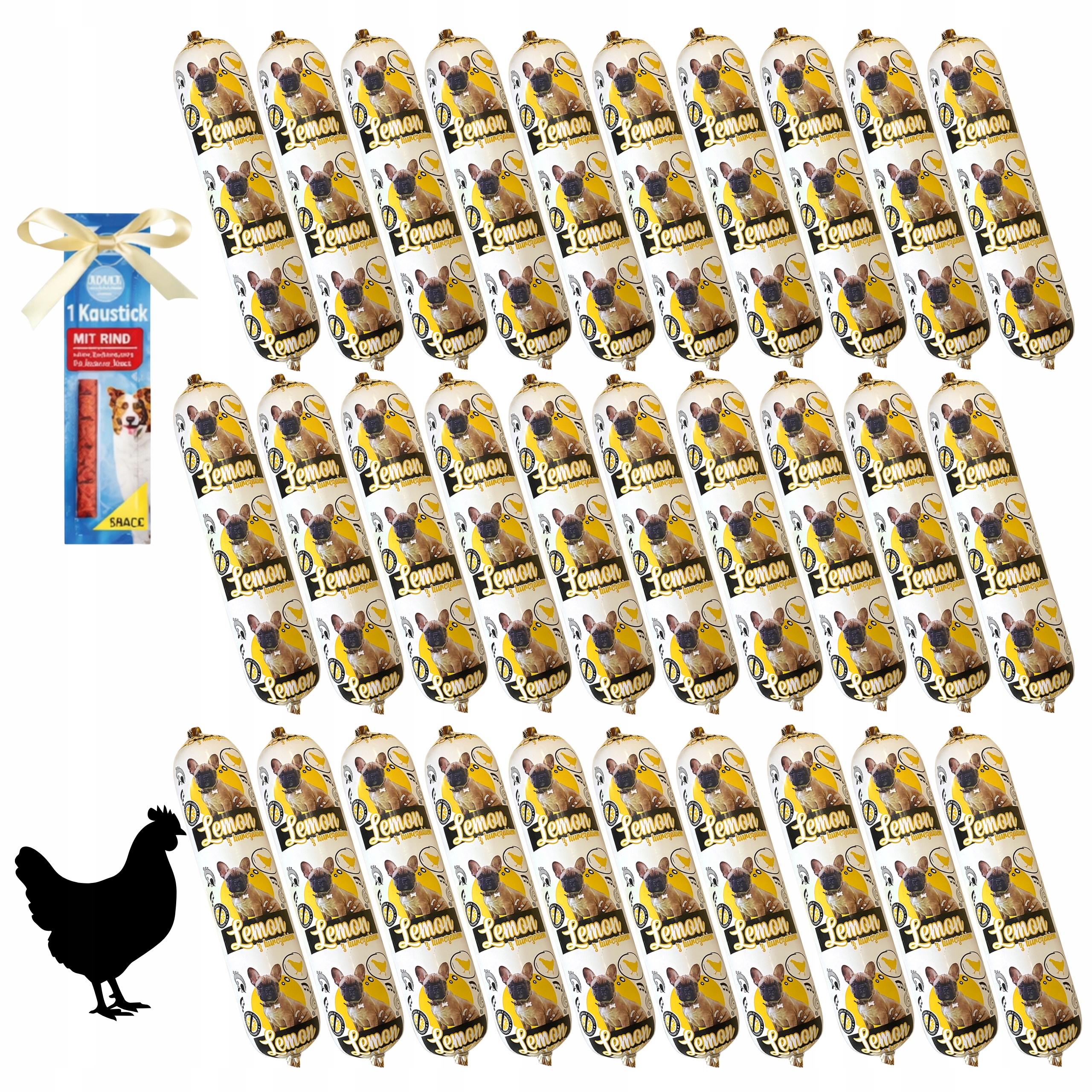 Levně Tyčinka pro psa s kuřecím masem Lemon 29x1KG 90% krmivo bez chemie