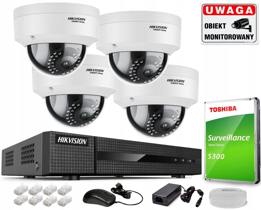 Sada pro monitorování Hikvision Ip-kit NVR-4CH-POE HWI-D140H
